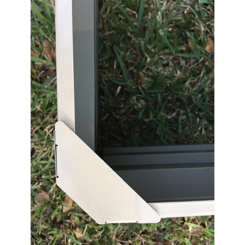 Stratco Raised Galvanized Steel Metal Outdoor Decor Rectangular Garden Bed Veggie Planter Box with 11 Cubic Feet Capacity, 47 x 35 x 12 Inches, Beige