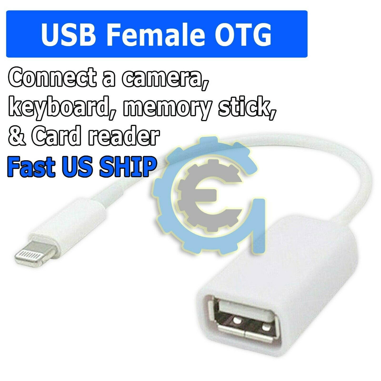 For iPhone 5 5s 6 6s Plus 7/XS/XR/X 8 Pin Male To USB Female OTG Adapter Cable