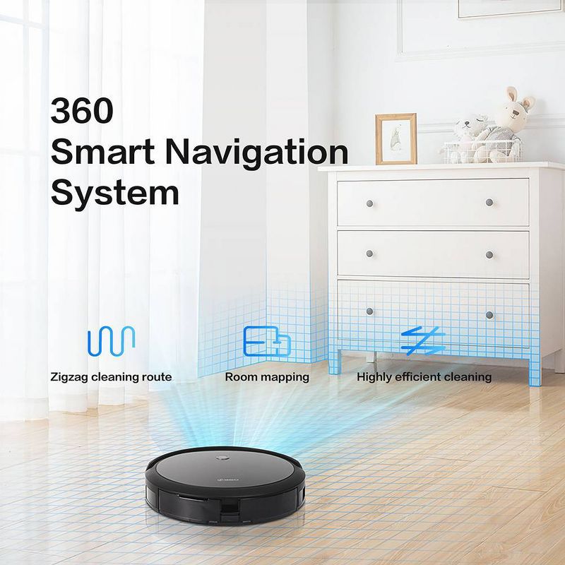 bObsweep PetHair Vision Wi-Fi Connected Robot Vacuum Cleaner and Mop - Steel