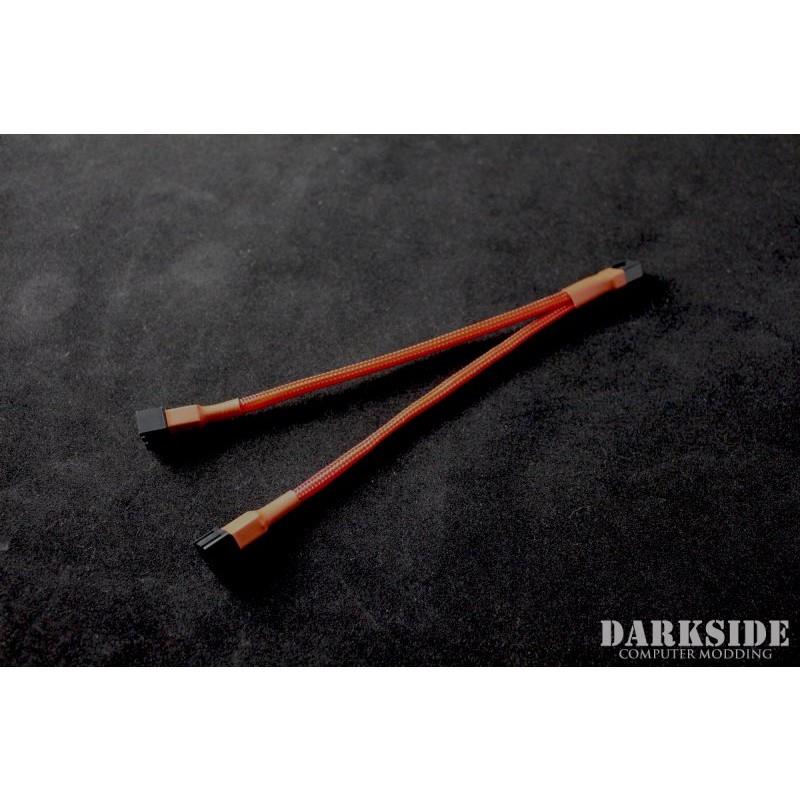 Darkside 3-Pin Dual Fan Power Y-Cable Splitter - Red UV (DS-0438)