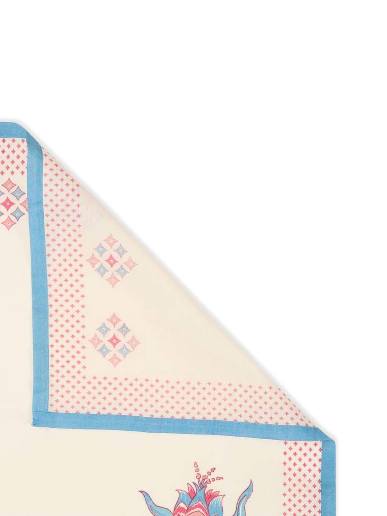 20" White Napkin with Red and Green Tassels Set of 4 pc White - SARO Lifestyle