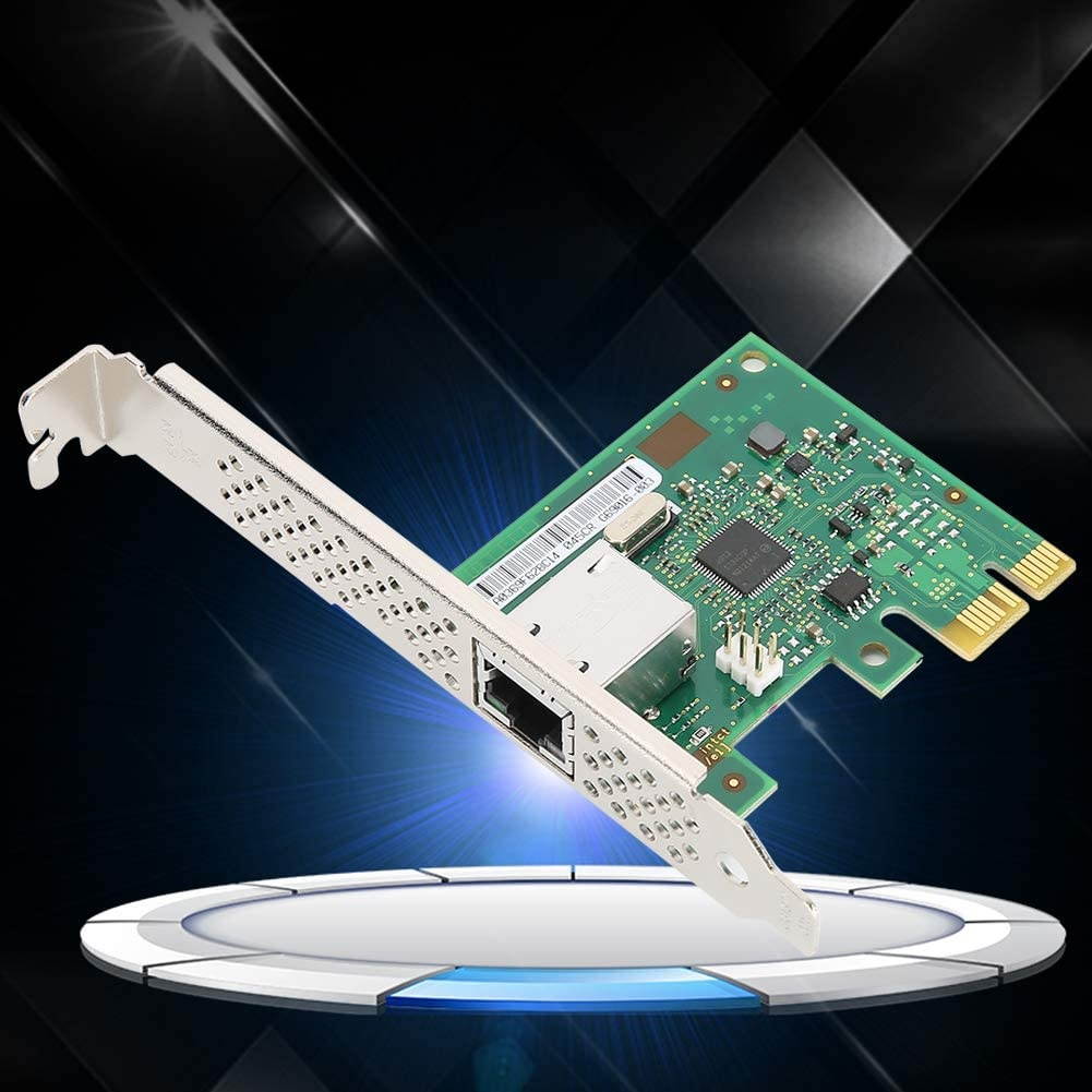Zopsc Network Card, Server Network Card, PCIE x1 Gigabit Network Adapter Computer Accessory, for Intel I210AT Chip, with 2 LED Indicators