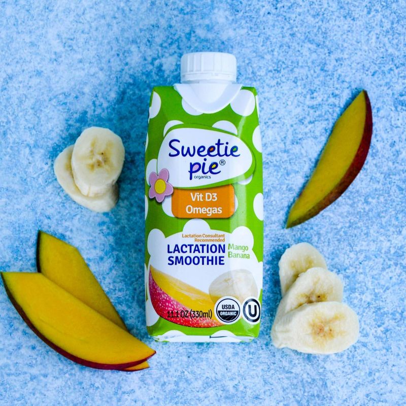 Sweetie Pie Organics Lactation Smoothie Tropical Flavor - 11.1oz/4ct