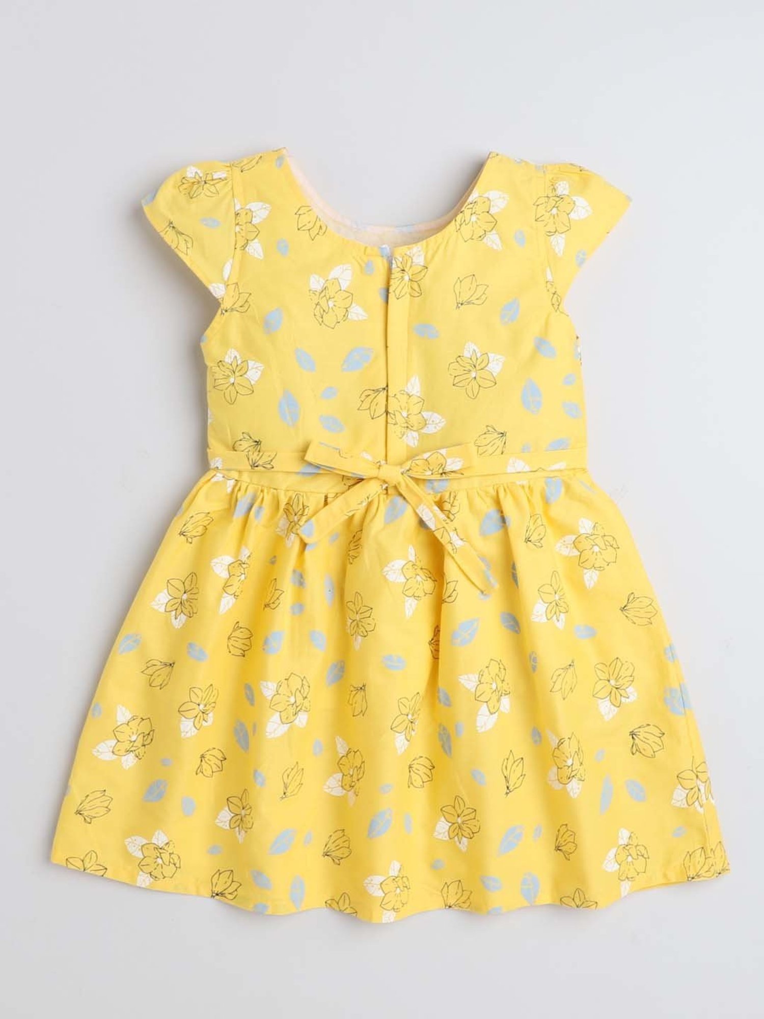 The Magic Wand Kids Yellow Floral Print Dress