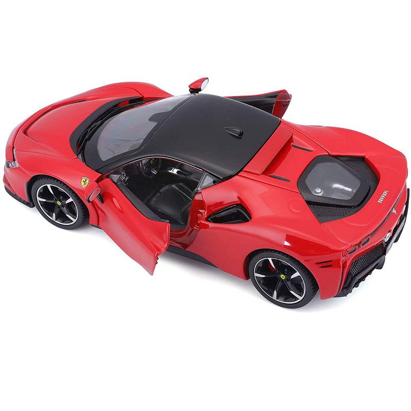 Ferrari SF90 Stradale Red with Black Top 1/24 Diecast Model Car by Bburago