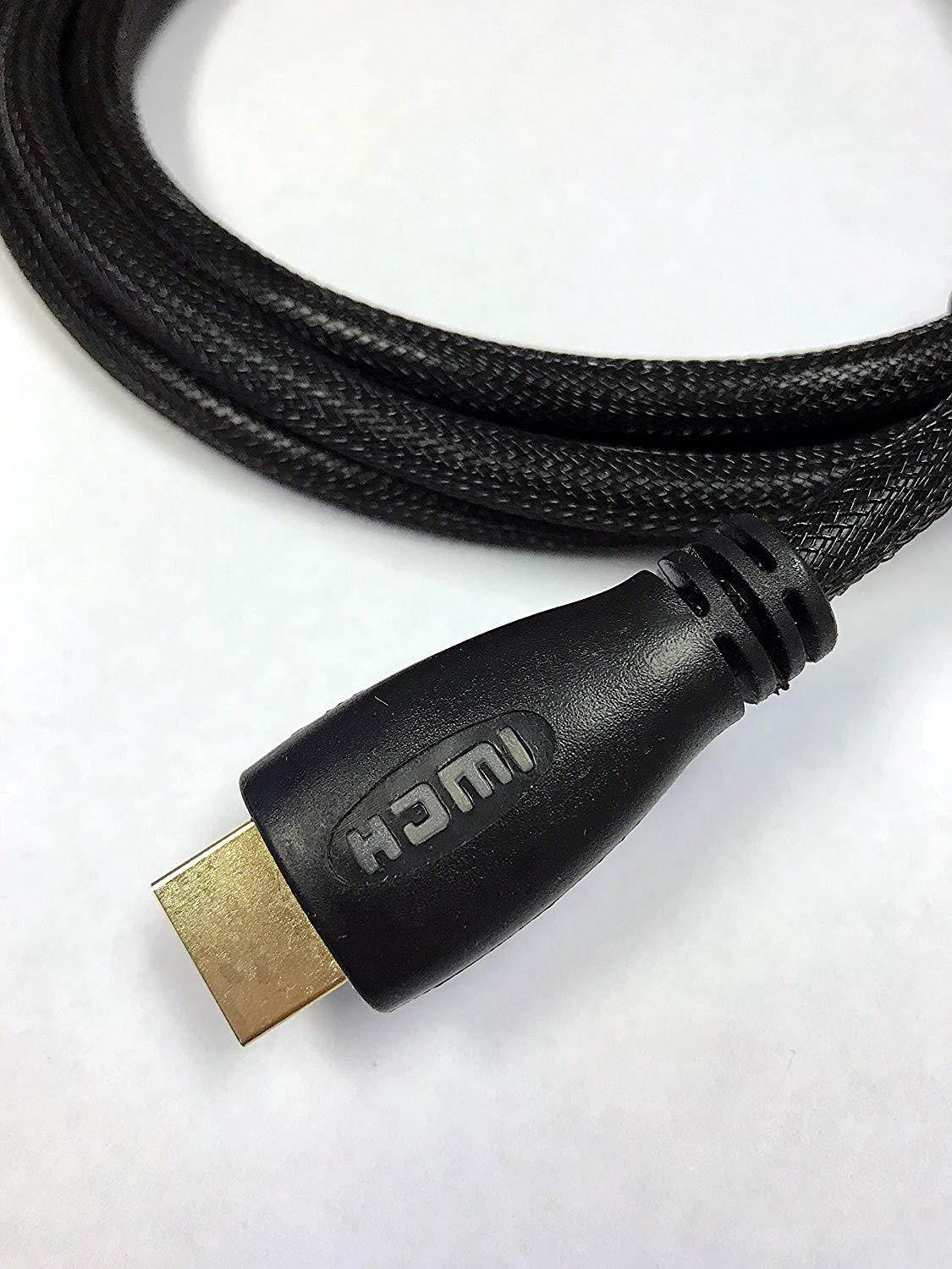 WGGE LED HDMI Cable 2.0 High Speed, Nylon braiding, HDMI(19 PIN by Copper Wire), Gold connectors, Support 4k 1080p 3D TV, Ethernet, Home Theater, HDTV, Xbox and Set-top Boxes (6.6 feet)