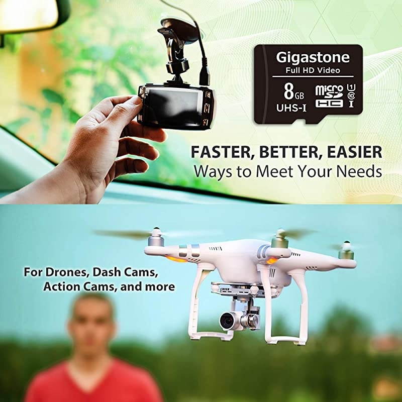 8GB 5Pack Micro SD Card Full HD Video Surveillance Security Cam Action Camera Drone 80MBs Micro SDHC UHSI U1 C10 Class 10