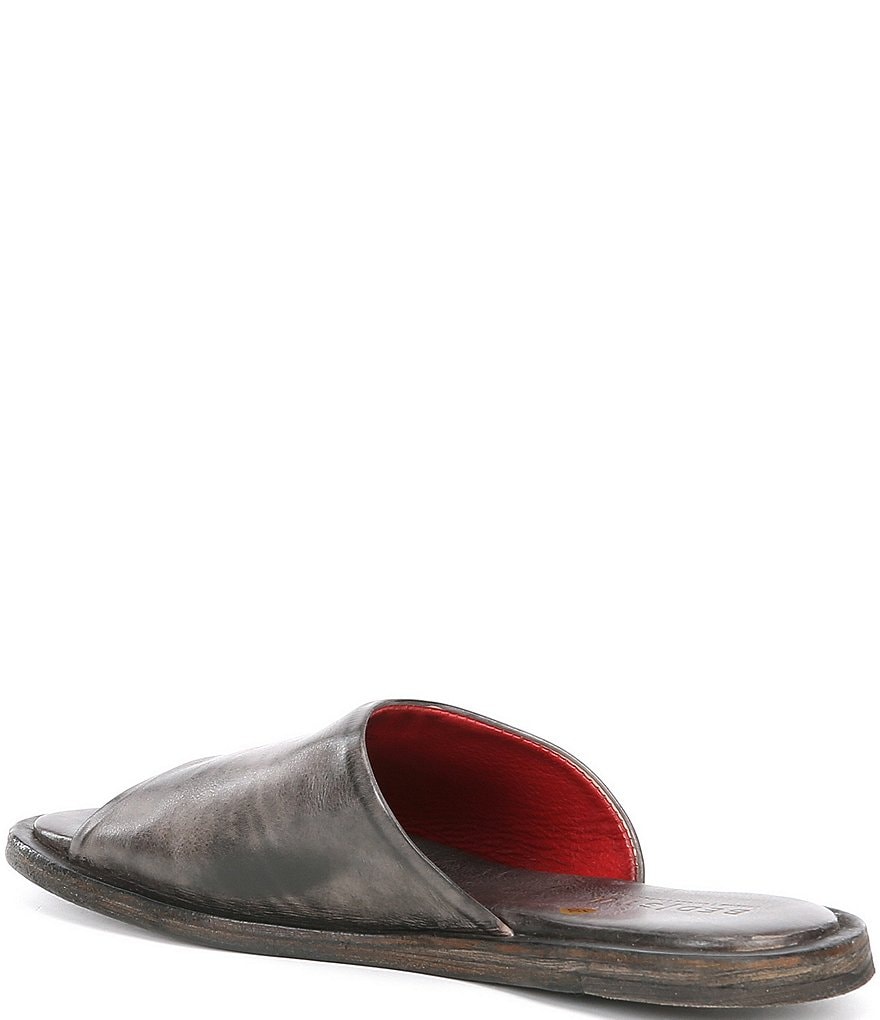 Bed Stu Kate Tanned Leather Flat Slide Sandals