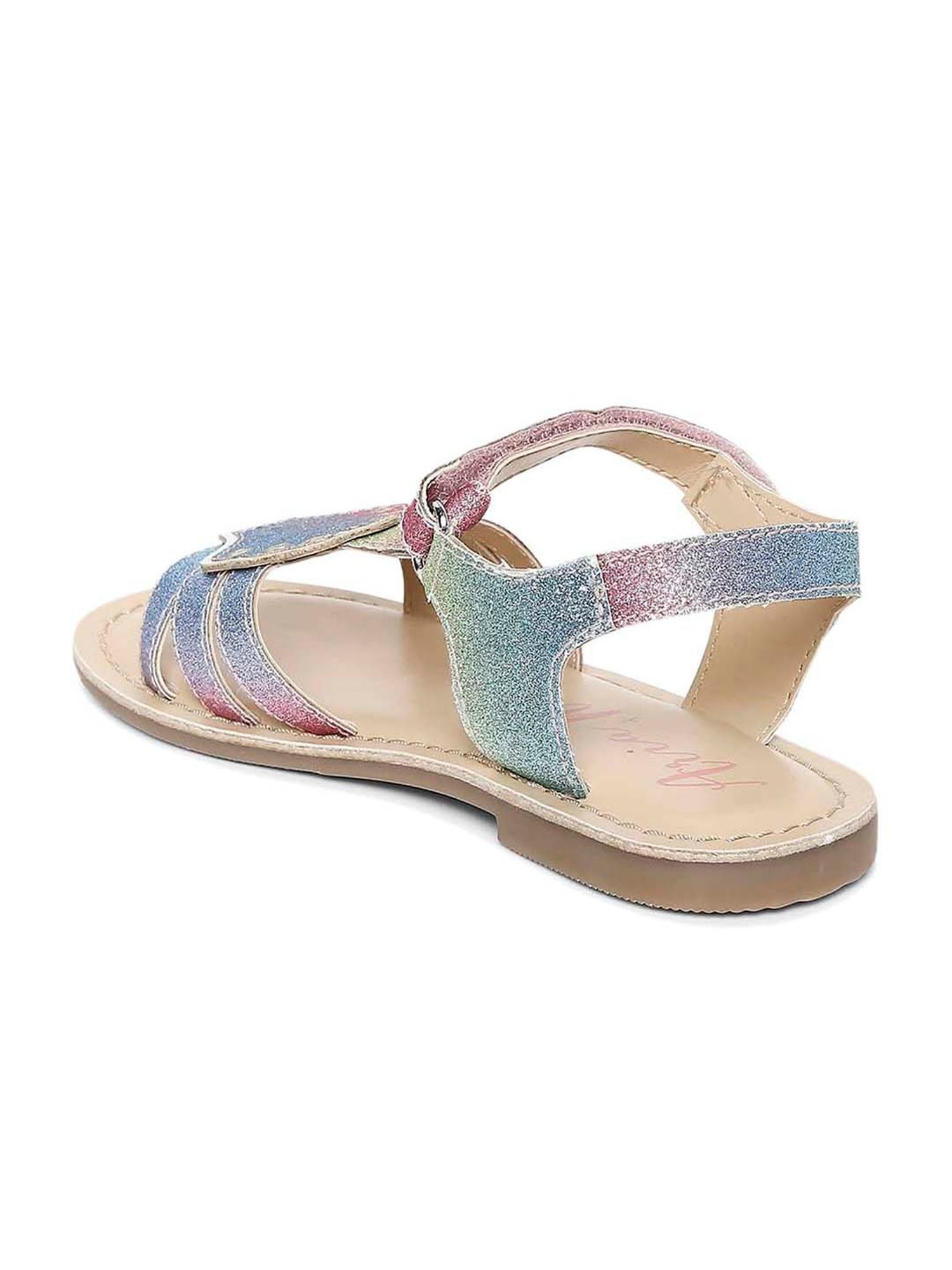 Aria Nica Kid's Shelly Multicolor Ankle Strap Sandals