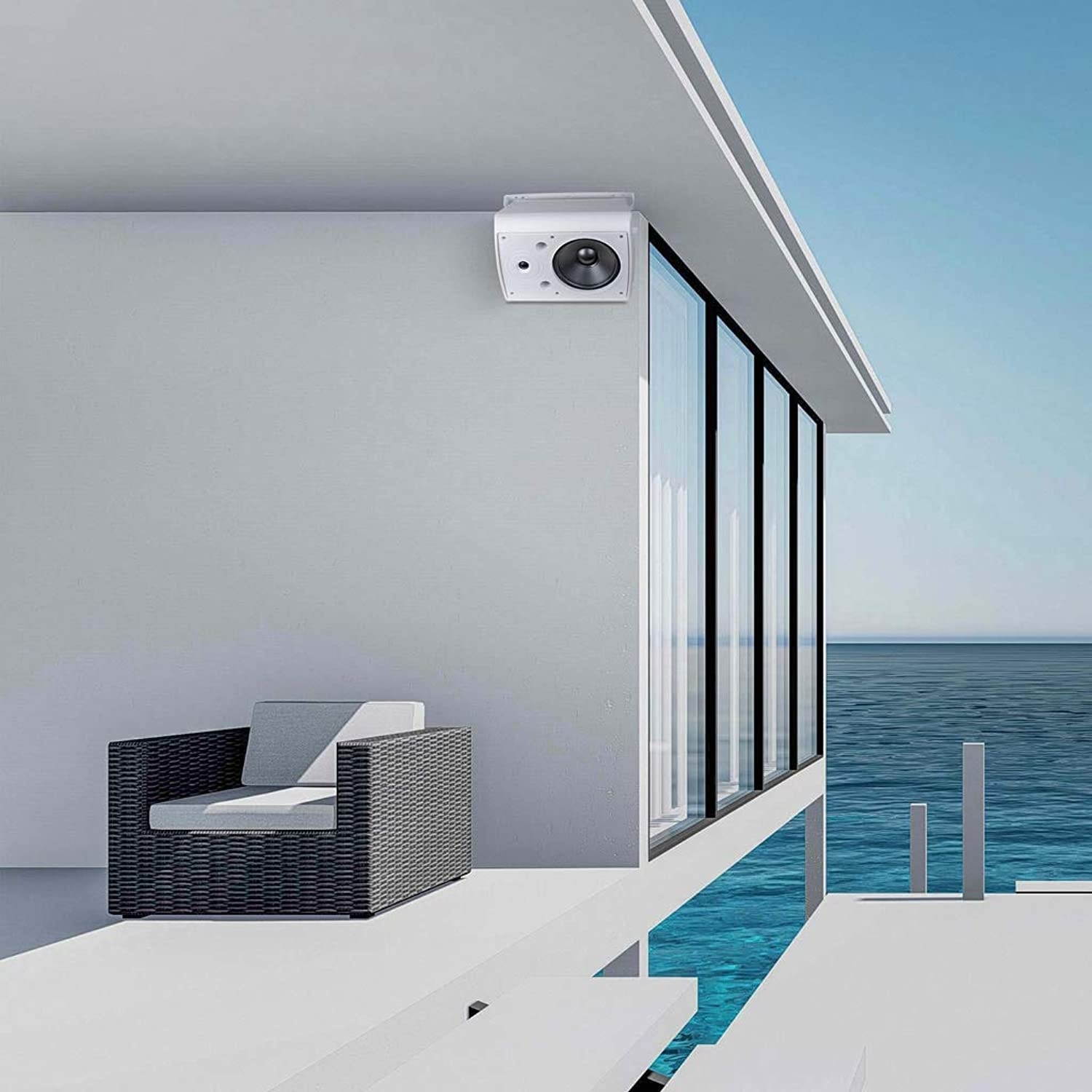 OSD Audio Patio Speaker 8" Architectural Indoor Outdoor AP840 Black Pair