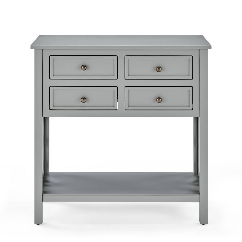32" Middlebury Wood Console Table with 4 Drawers Gray - Alaterre Furniture