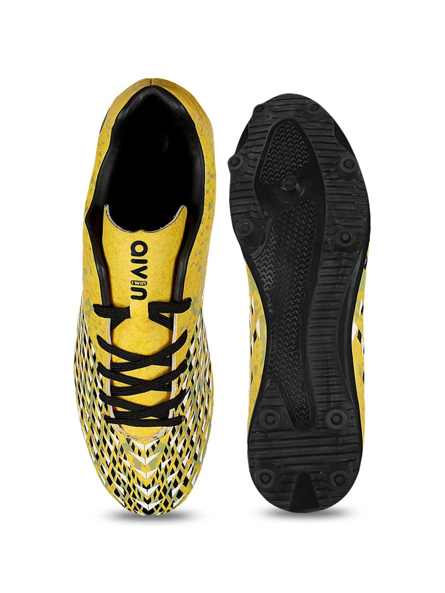AIVIN Men's Speed King Yellow Football Shoes