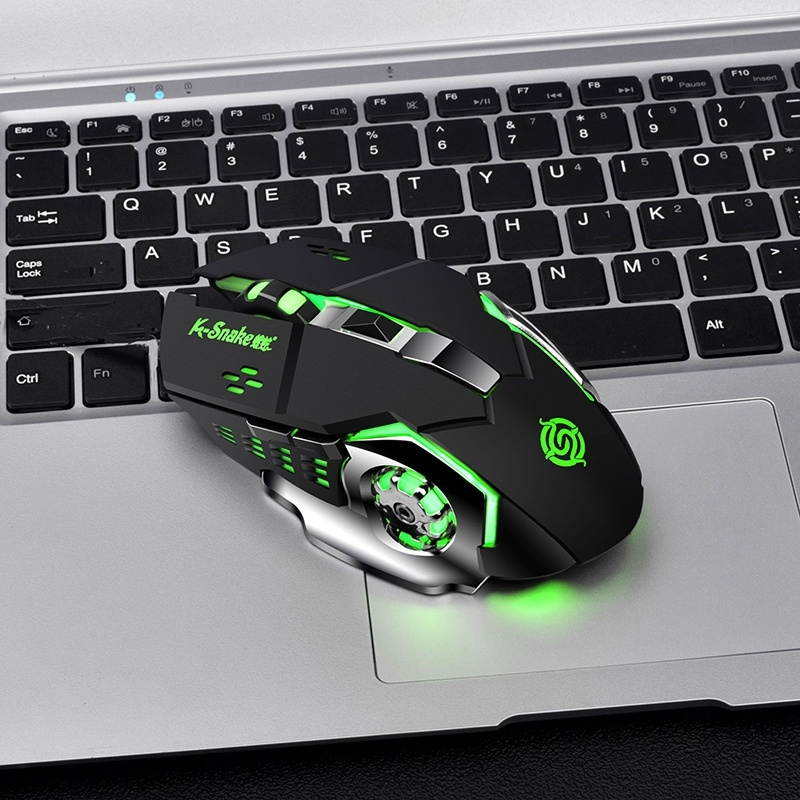 1600 DPI 7-Keys Computer Gaming 2.4G Wireless Mouse, Colour: Flywheel Black