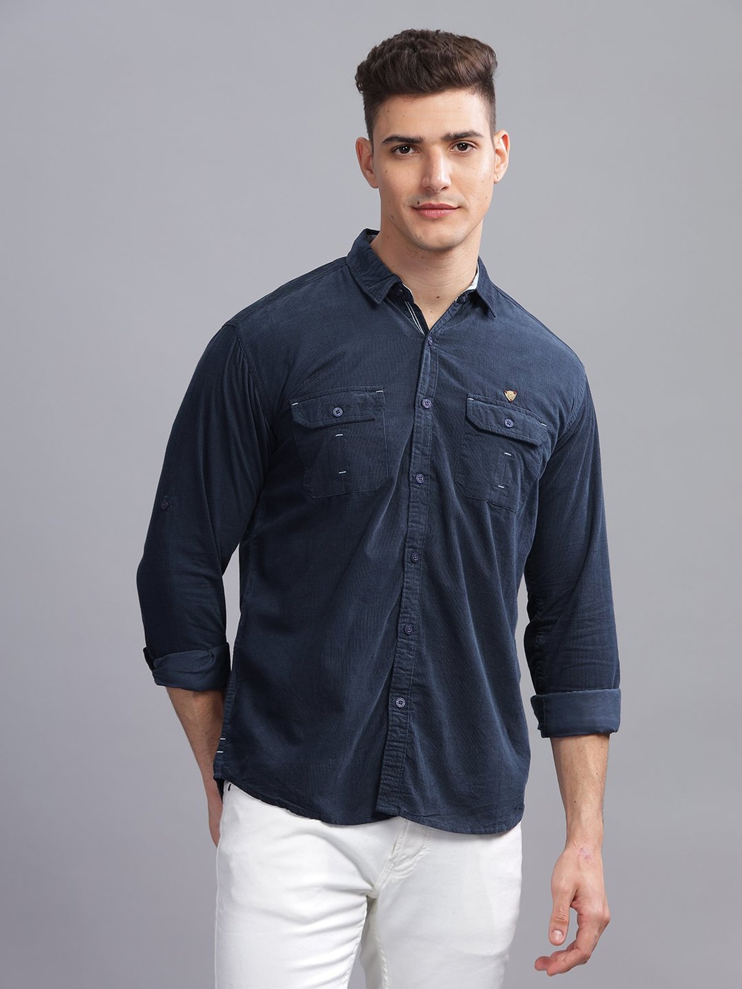 Kuons Avenue Navy Slim Fit Shirt