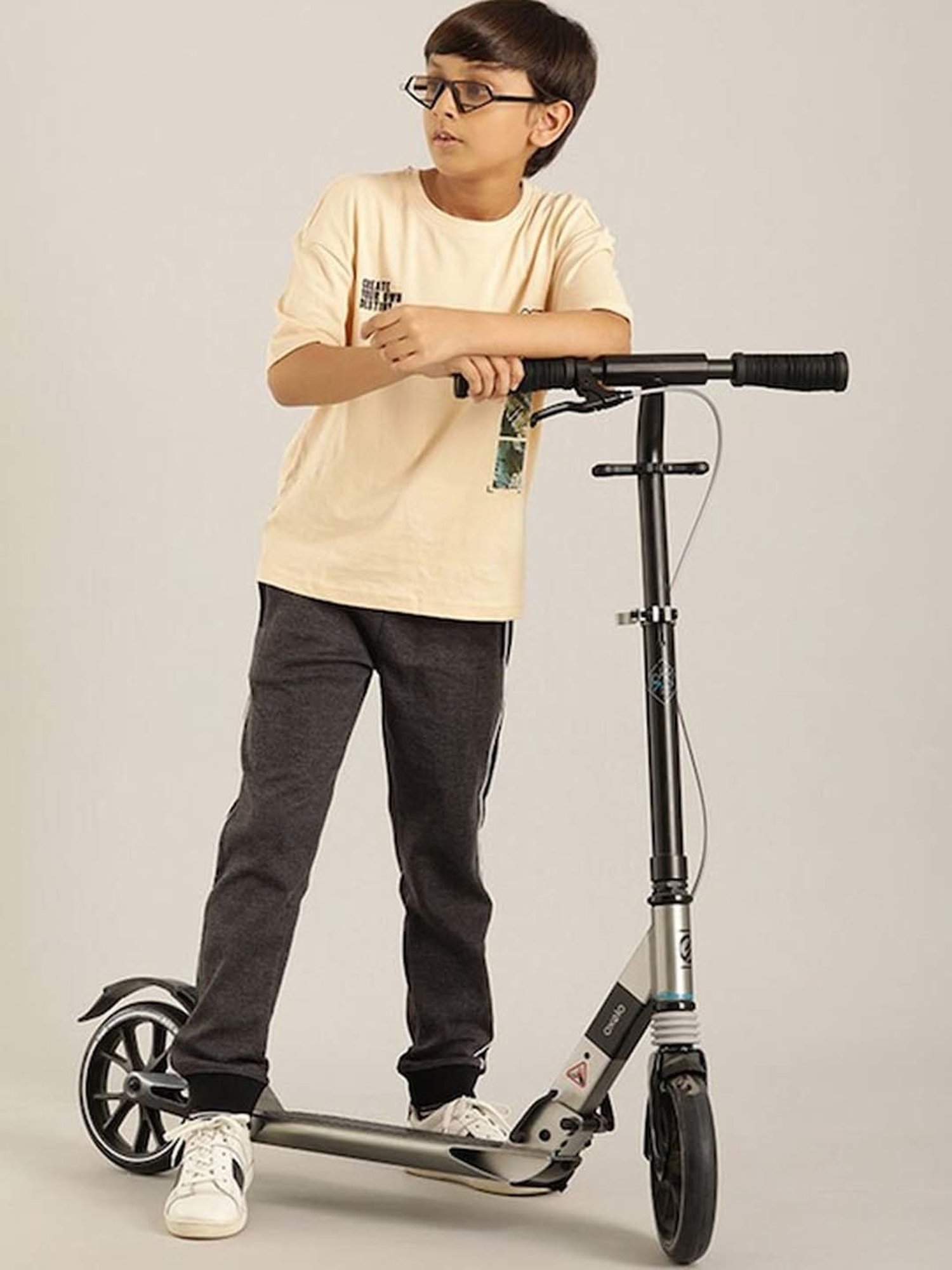 Indian Terrain Kids Grey Regular Fit Joggers