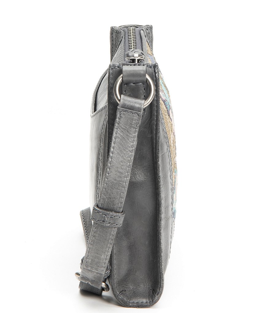 Frye Melissa Floral Embroidery Top Zip Crossbody Bag