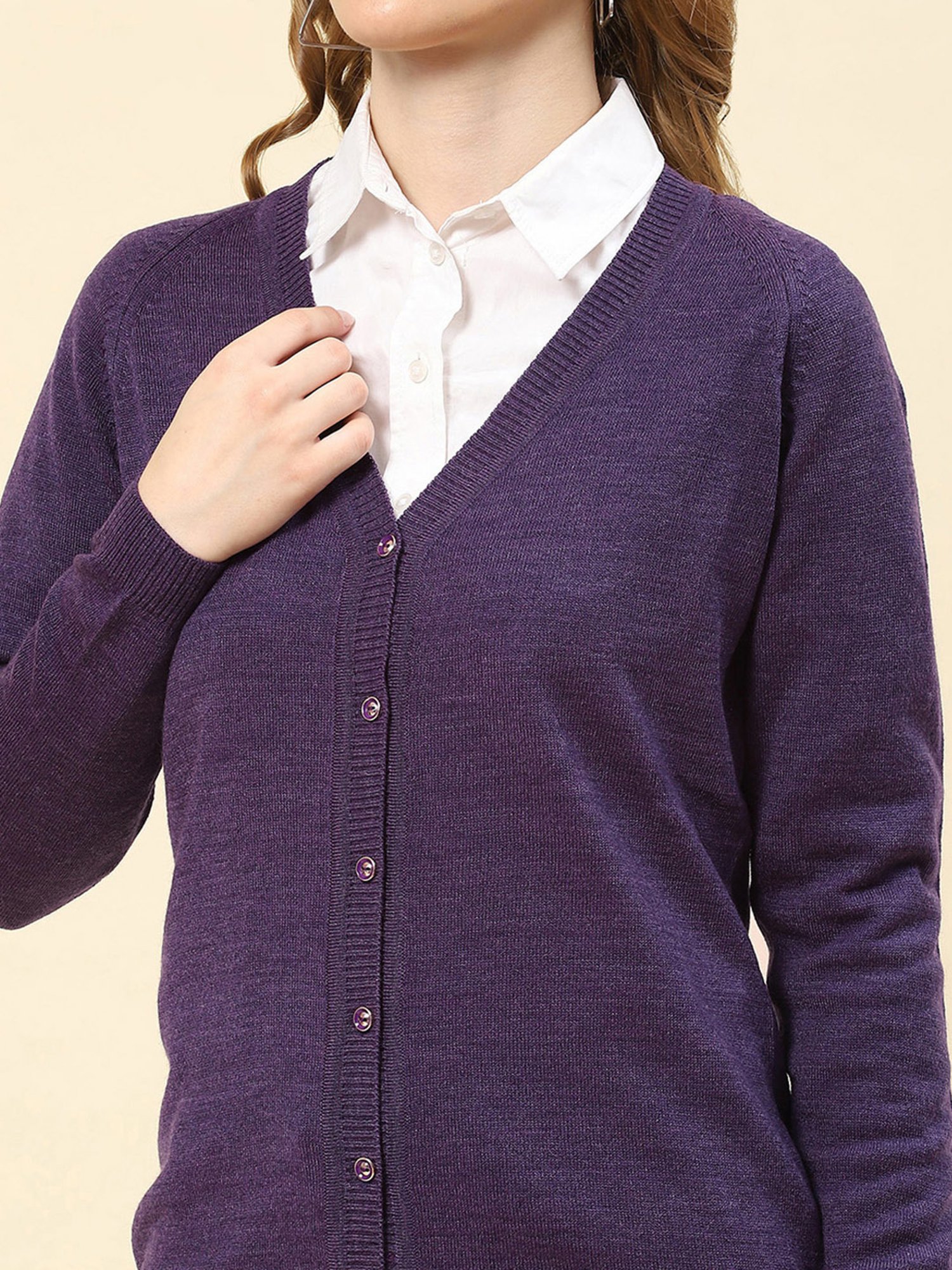Monte Carlo Violet Textured Cardigan