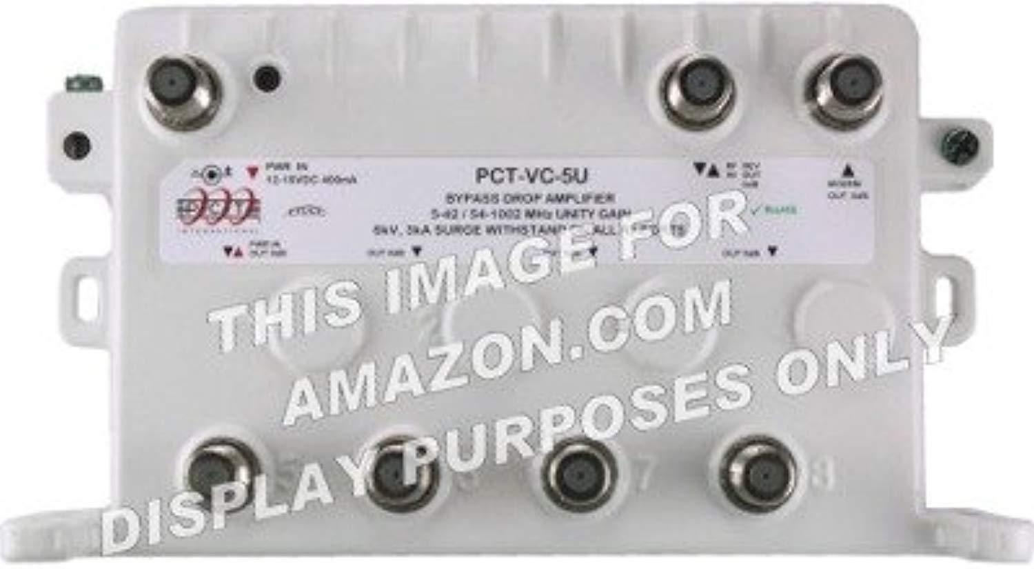 4-port bi-directional cable tv splitter signal booster/amplifier with active return zero signal loss and voip telephone bypass