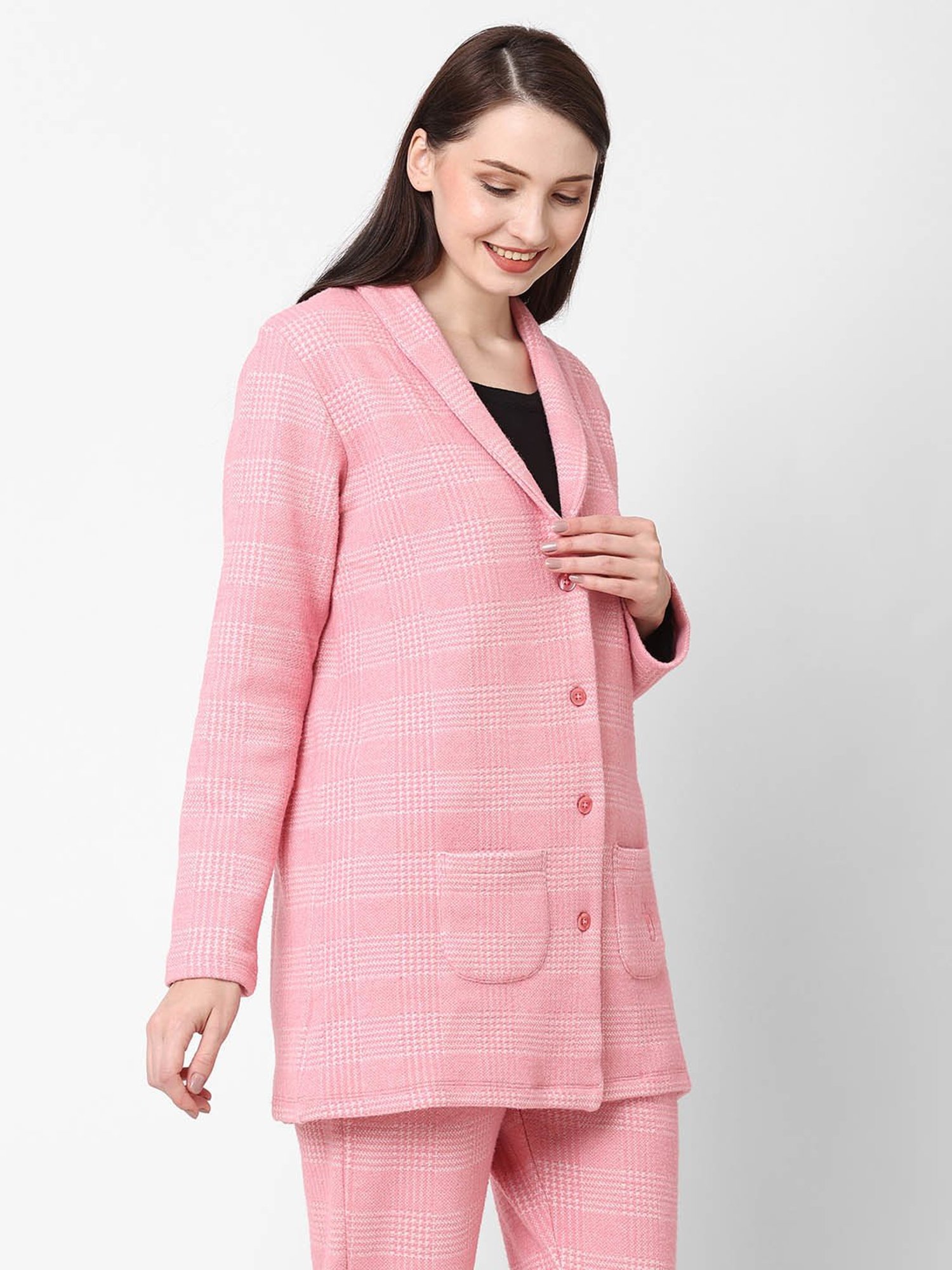 Sweet Dreams Coral Pink Striped Cardigan