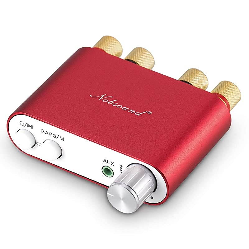 NS10G Mini Bluetooth 50 Digital Amplifier 100W HiFi Amp with Power Supply Red