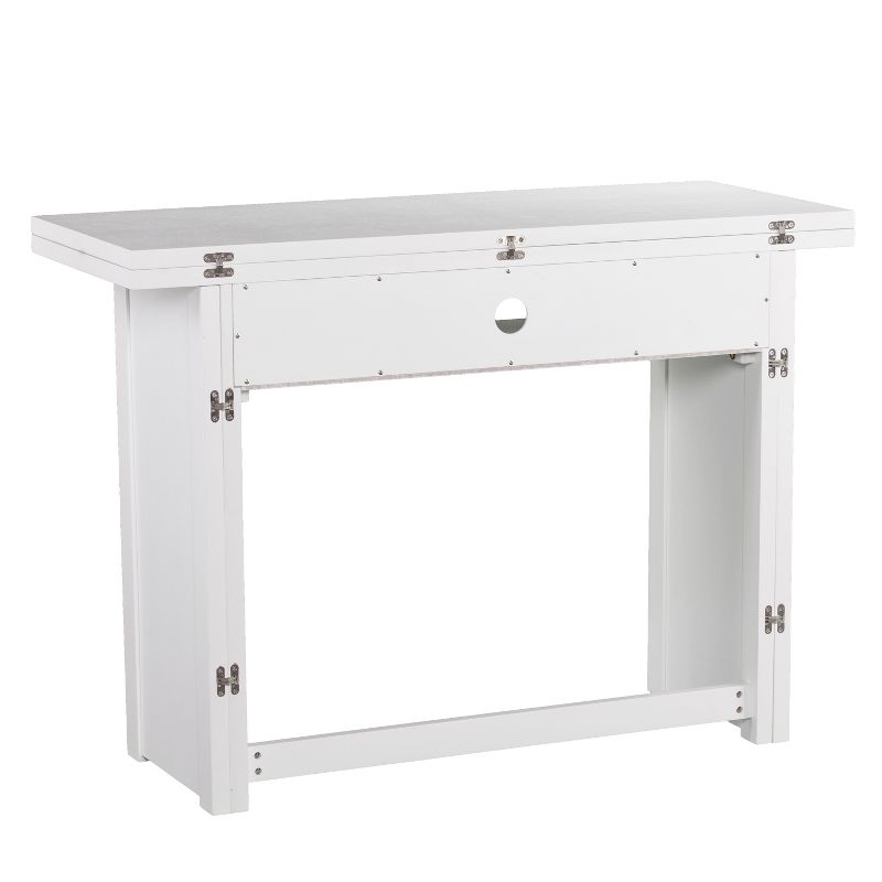 Klint Convertible Console To Extendable Dining Table White - Aiden Lane