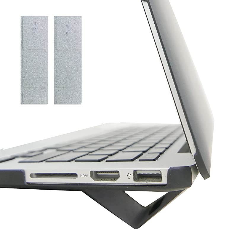 Laptop Cooler Cooling Stand  Universal MultiAngle Notebook Foldable Stand for Apple MacBook Air Pro Asus Acer Lenovo Dell HP Chromebook Ultrabook with Bonus Web Cam Stickers Silver