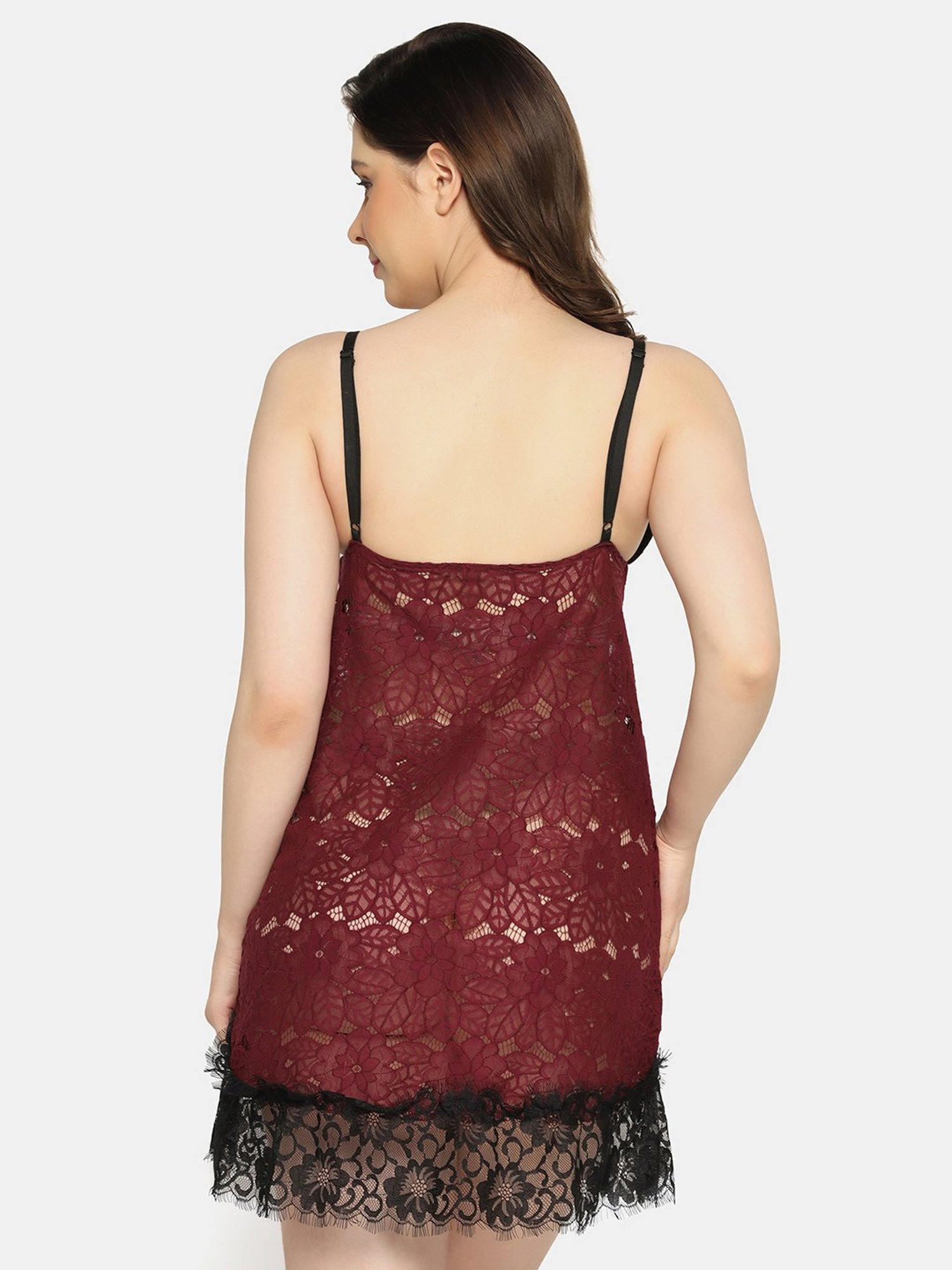 Da Intimo Wine Lace Babydoll