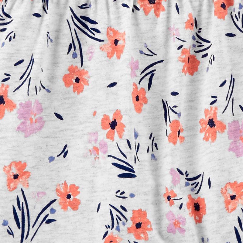Baby Girls' Floral Romper - Just One You® made by carter's Heather Gray 3M