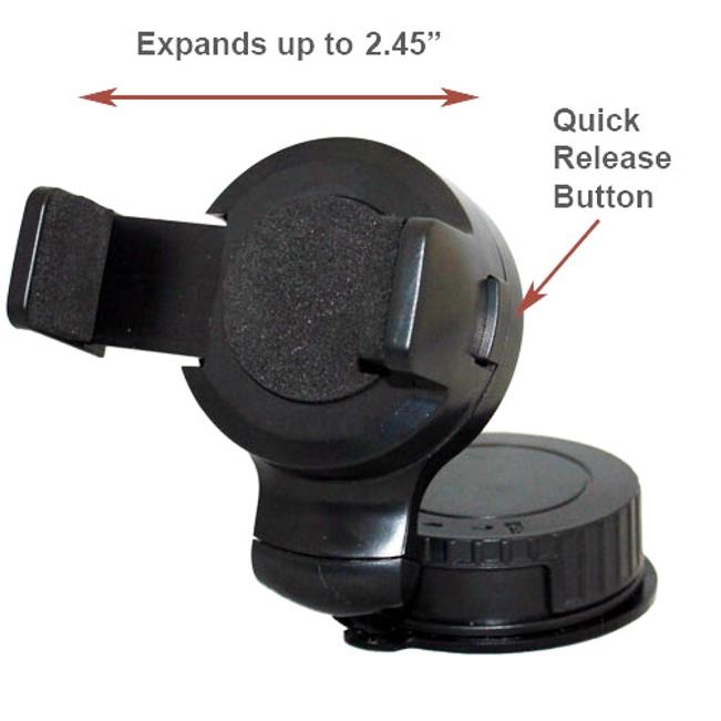 3-in-1 Car Mount Windshield Dash AC Airvent Holder Dock Window Dashboard Swivel Cradle Suction Black L9G for iPhone 5 5C 5S SE