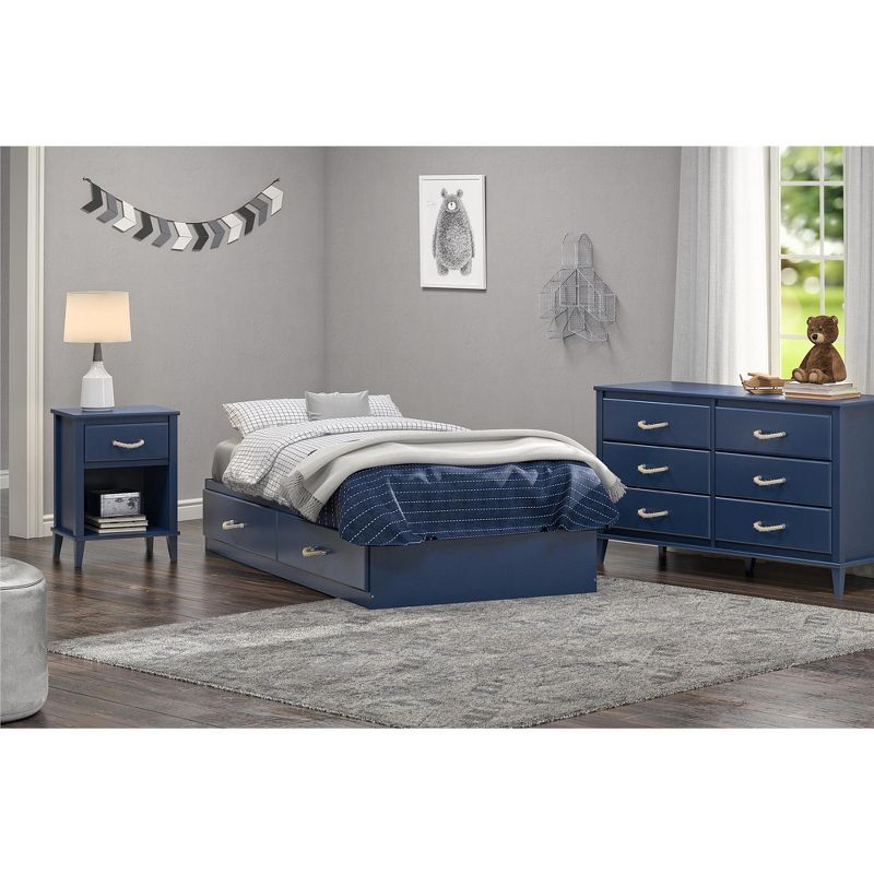 Sierra Ridge Mesa Twin Bed with Storage, Blue