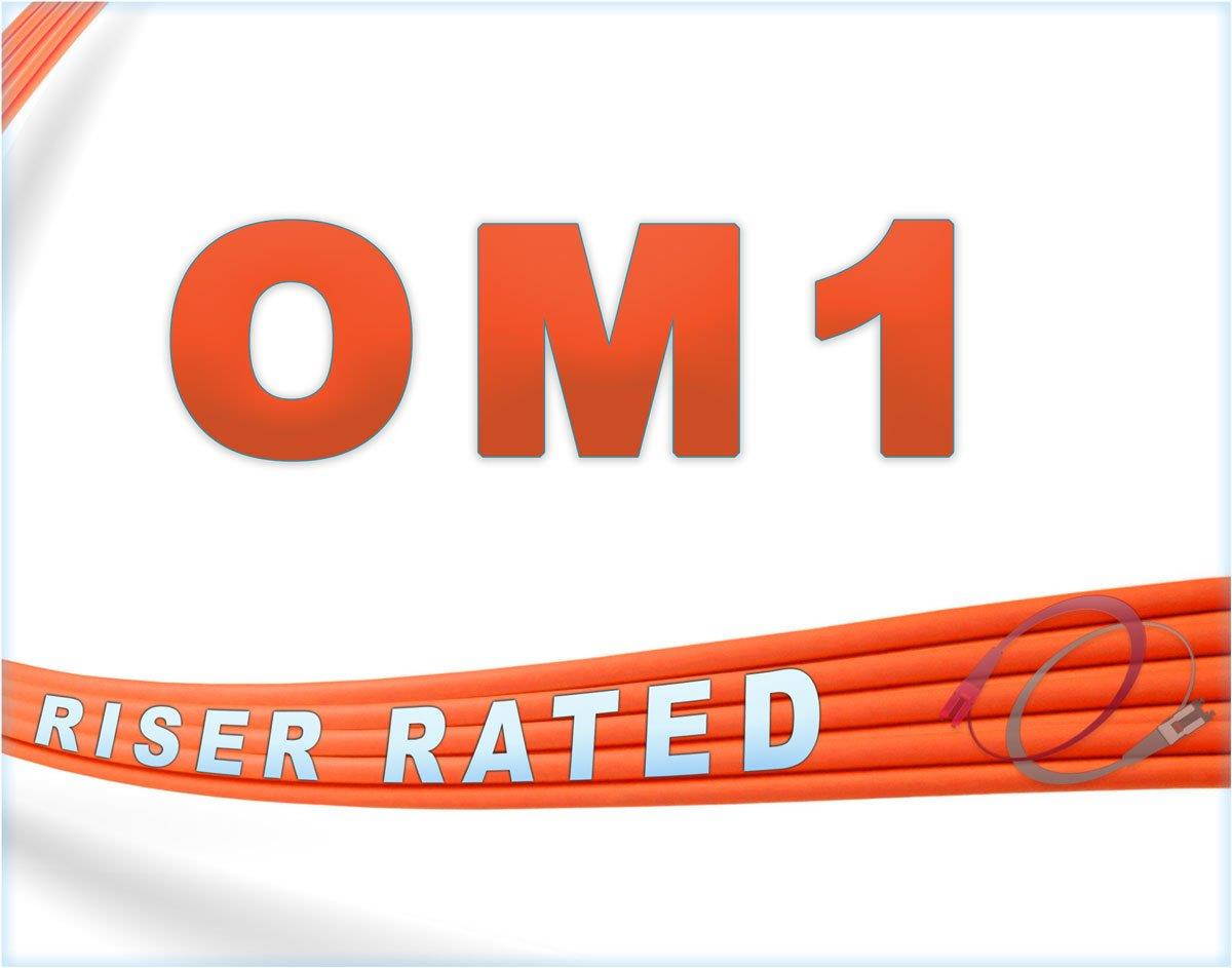 FiberCablesDirect - 4M OM1 LC ST Fiber Patch Cable | 1Gb Duplex 62.5/125 LC to ST Multimode Jumper 4 Meter (13.12ft) | Length Options: 0.5M - 300M | 1gb 10gb lc-st mmf UPC sfp 1gbase mmd dx PVC ofnr
