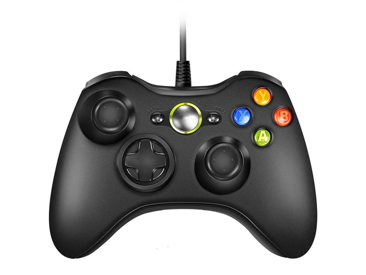 Xbox 360 Wired Controller,  RUIWEN USB Gamepad, Joypad with Shoulders Buttons, for Microsoft Xbox360/Xbox 360 Slim/PC Windows 7 8 10 Game (Not Official Controller)