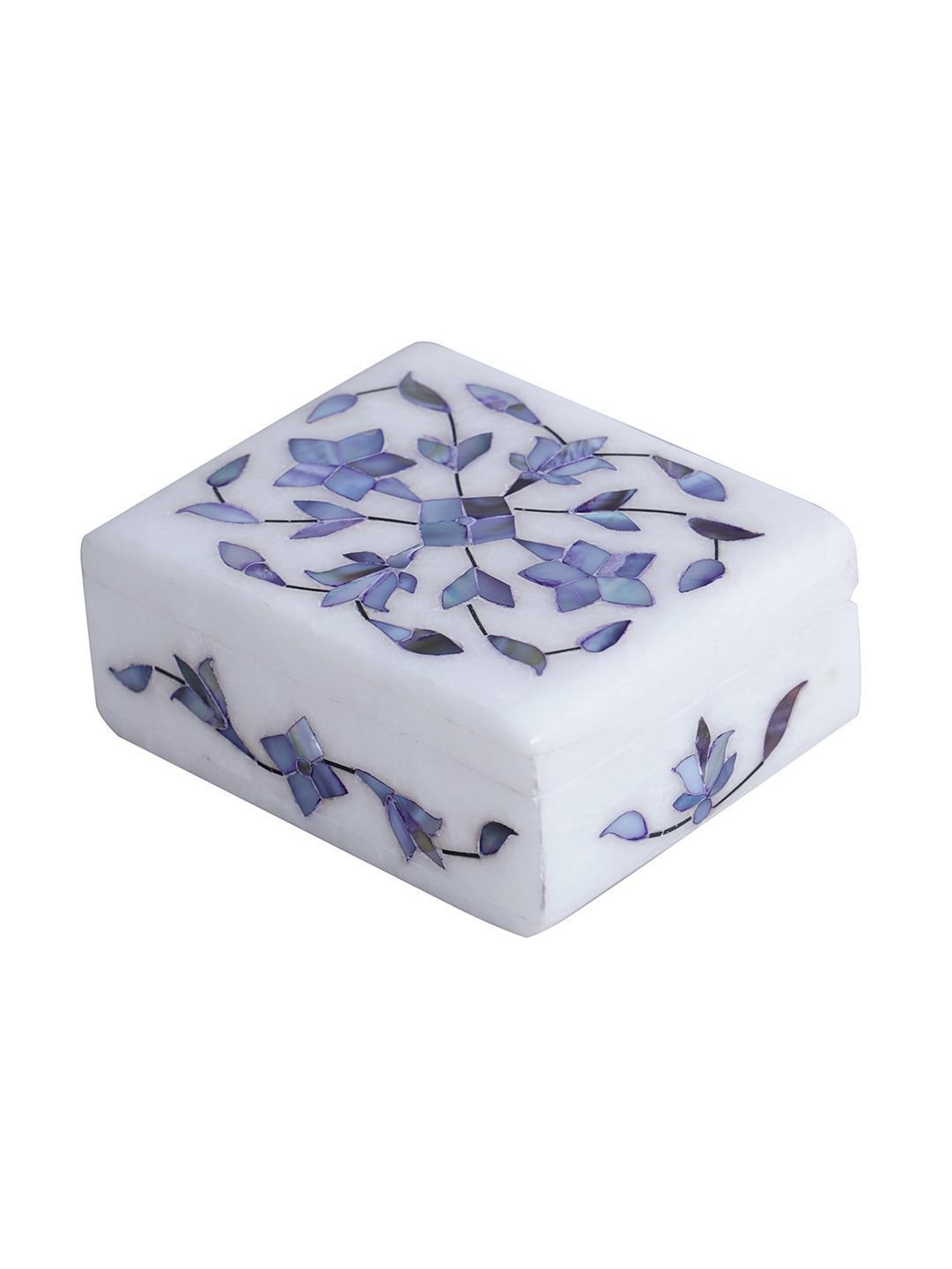 Aapno Rajasthan Blue & White Marble Jewellery Box