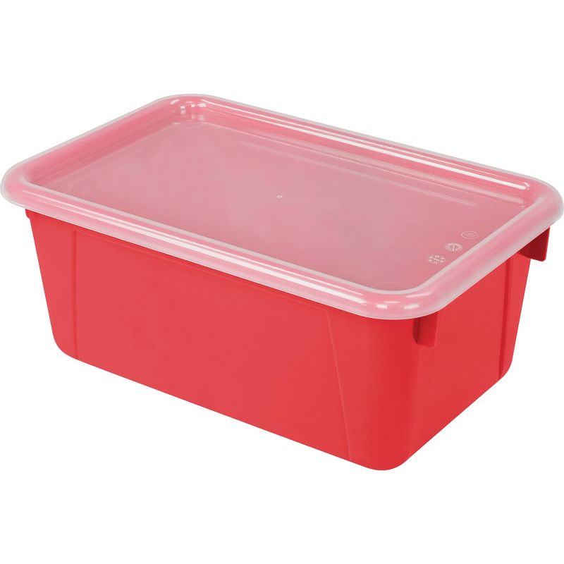 Storex 6pk Small Cubby Storage Bins with Cover - Red