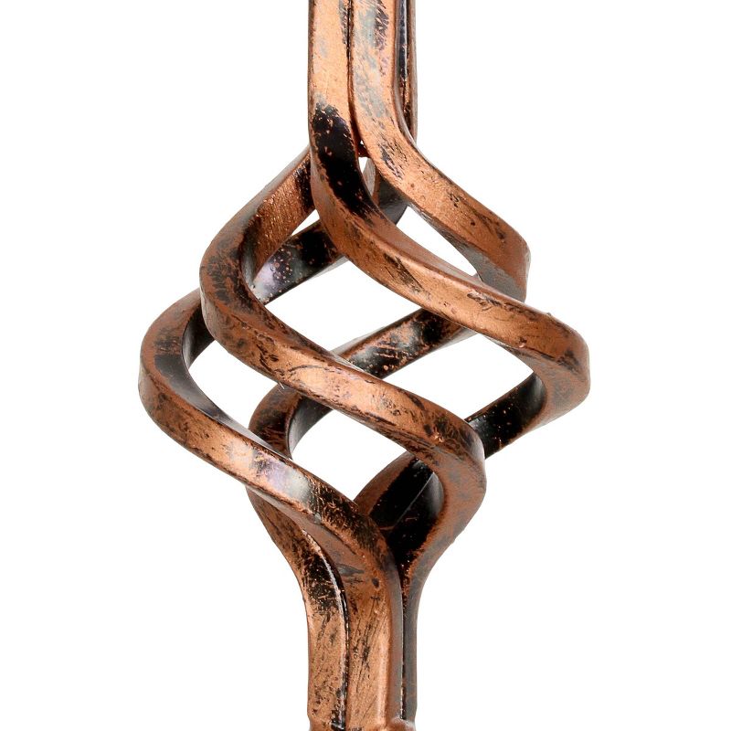 31" Solar Resin/Glass Crackle Ball Finial Garden Stake Bronze - Exhart