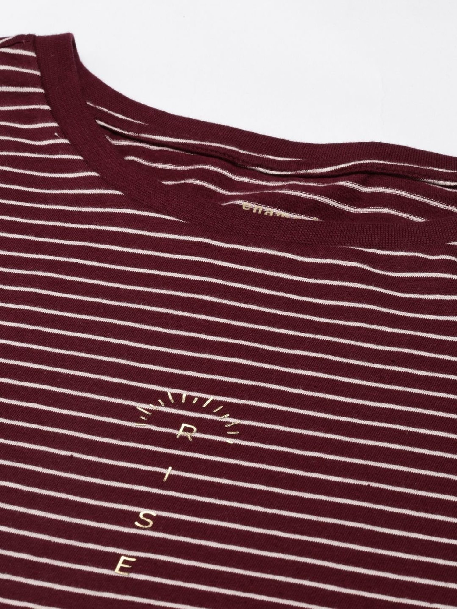Enamor Red Striped Sleep Tee