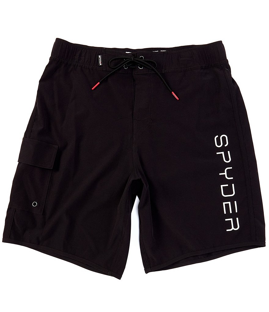 Spyder Men's Elastic-Waist 9#double; Inseam Cargo Hybrid Board Shorts