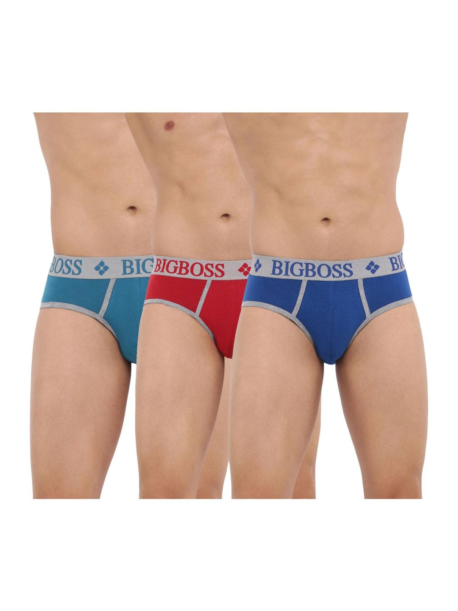 Dollar Bigboss Assorted Color Cotton J-Class Techno Briefs (Pack Of 3)