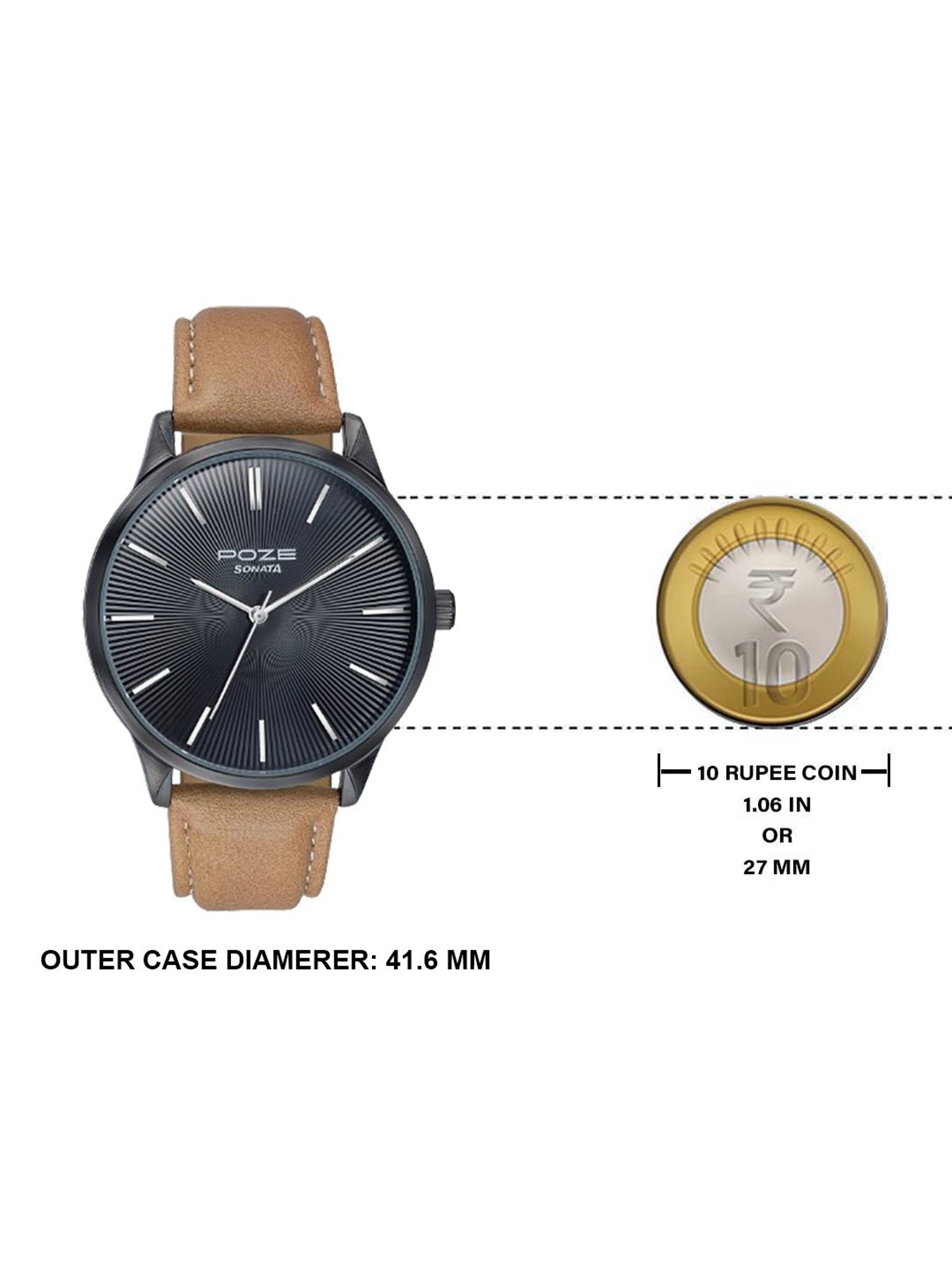 Sonata Poze 3.0 SP70046NL01W Analog Watch for Men