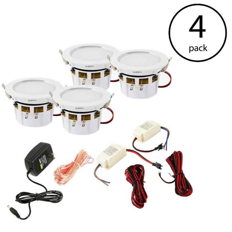 Pyle Pro PDIC4CBTL3B 3 Inch Bluetooth Flush Mount Ceiling Wall Speaker Kit System w/ LED Lights & Frames for Home Theater Sound Audio, White (16 Pack)