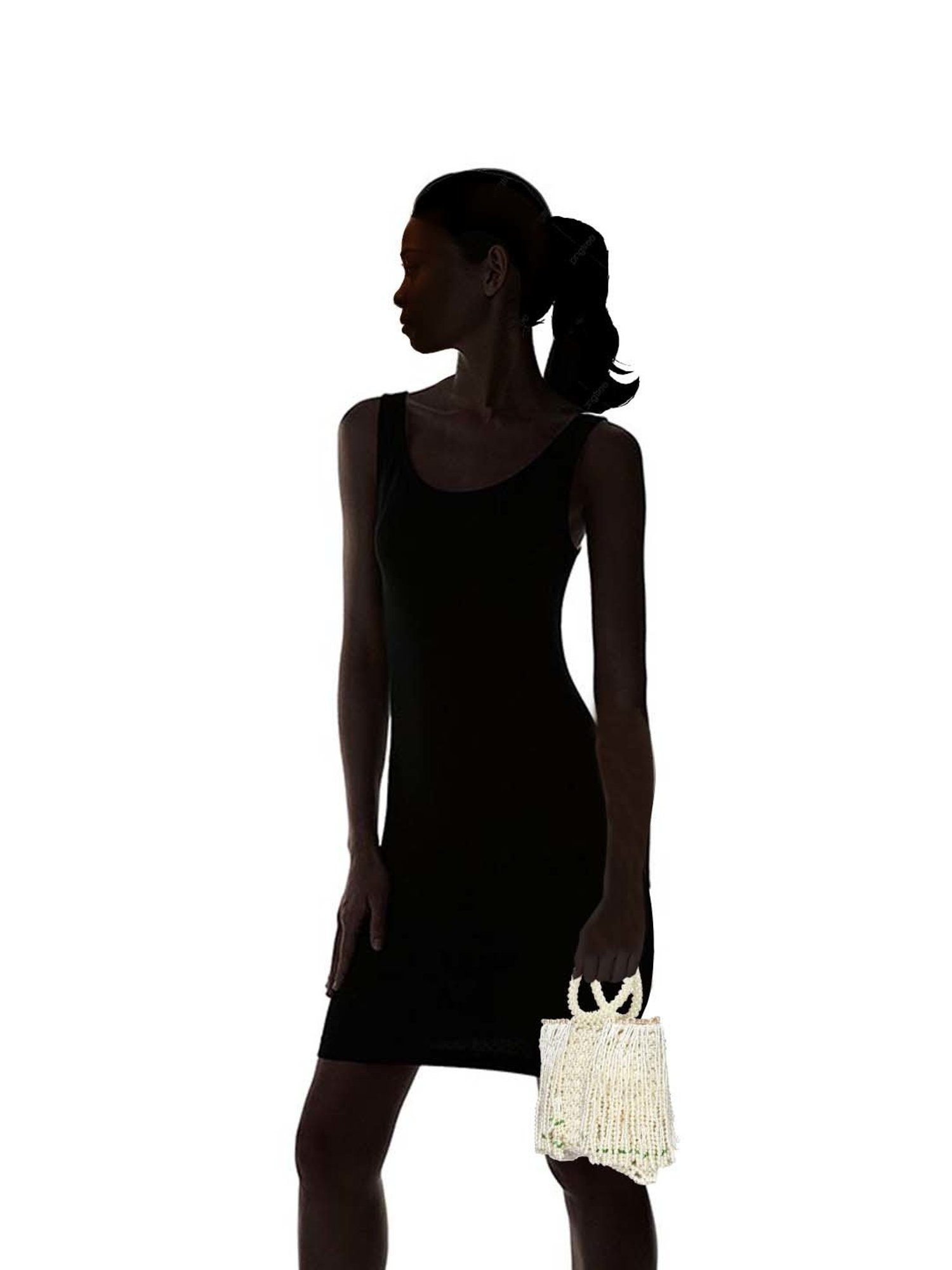 NR by Nidhi Rathi White Fabric Potli