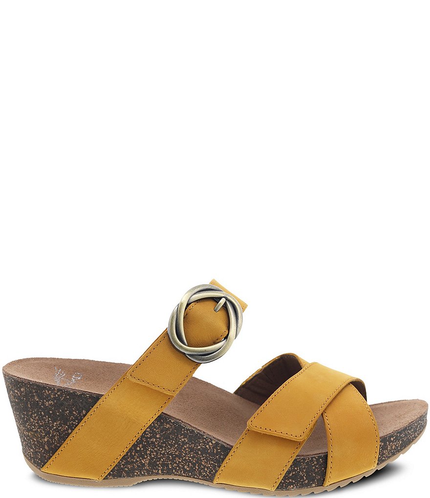 Dansko Susie Leather Slide Wedge Sandals