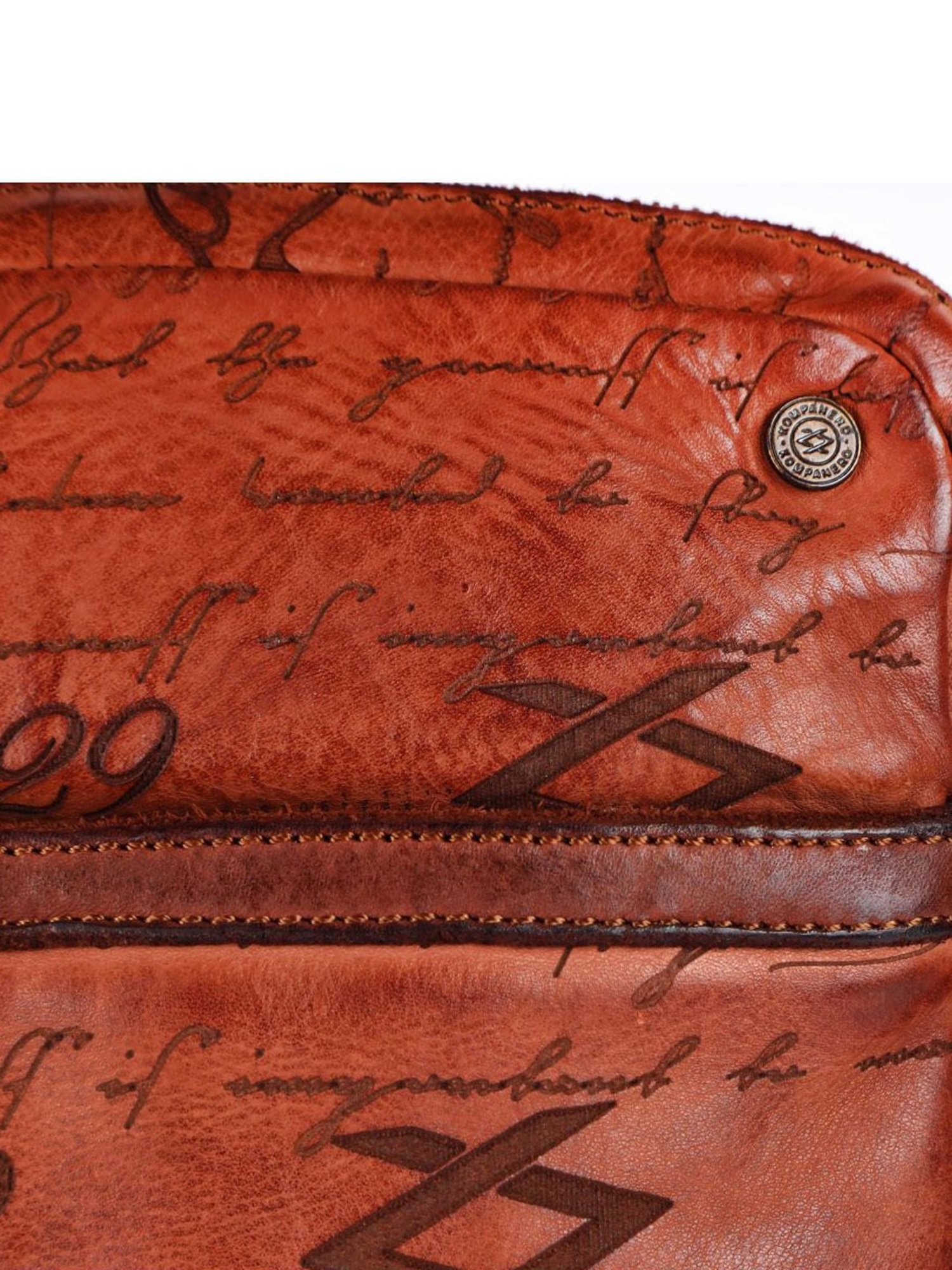 HiLEDER Brown Textured Small Leather 12 inch Cross Body Bag