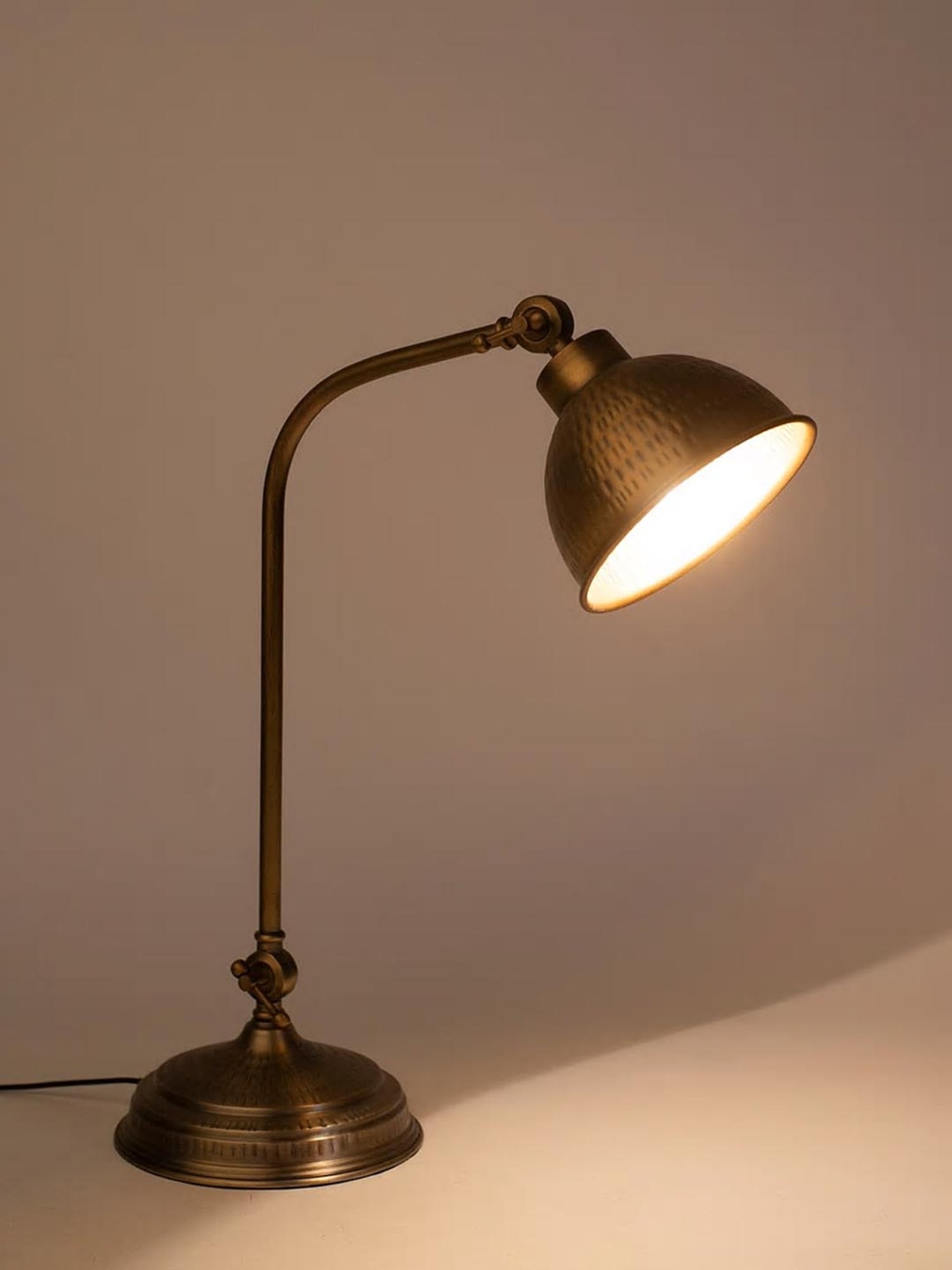 Fabindia Metallic Metal Shubh Study Lamp