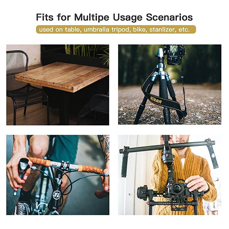 Camera Mount Clamp Stand with Double Ballhead and Crab Clamp, for LCD Filed Monitor, DJI Ronin M Ronin MX