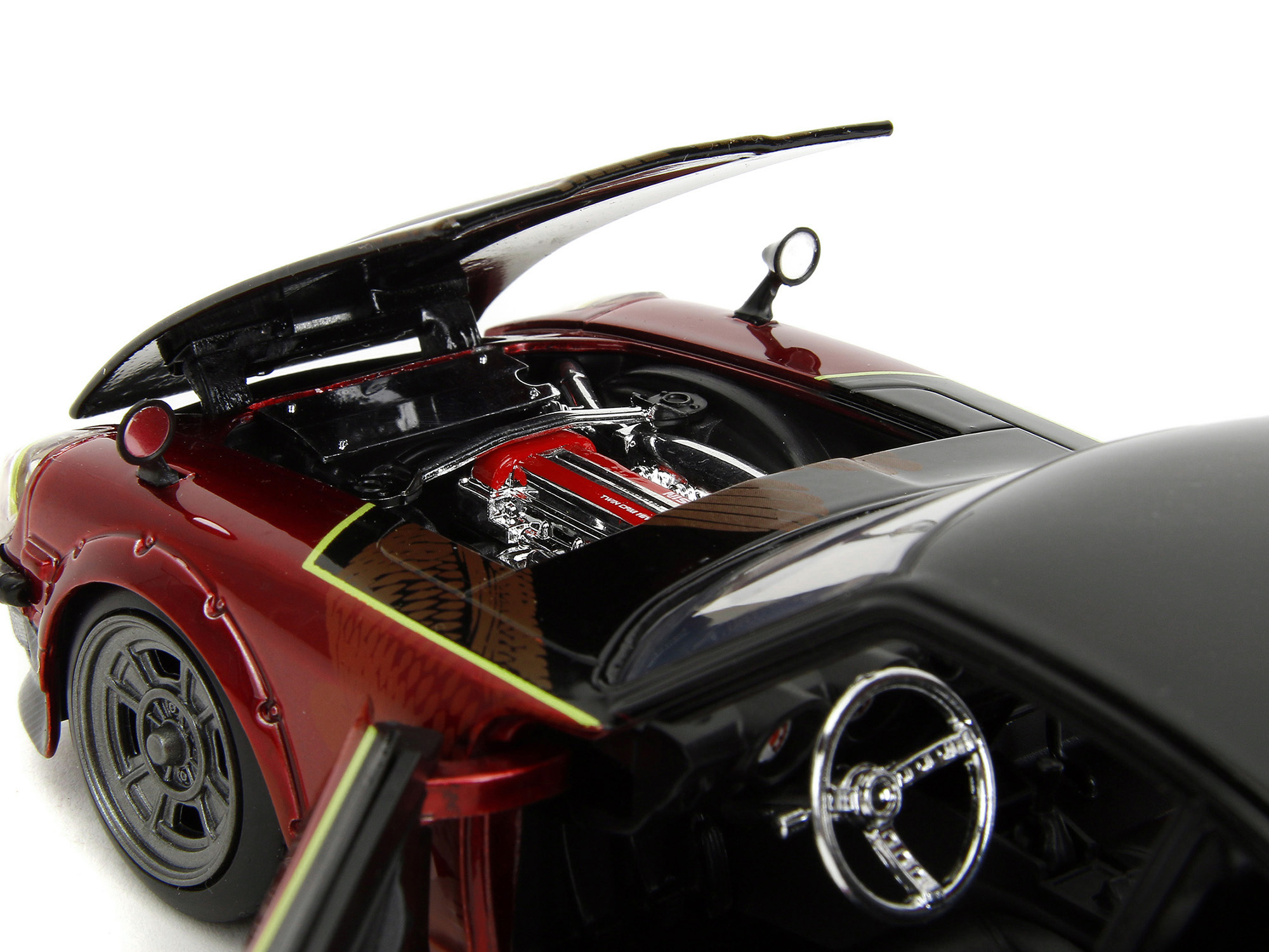 1972 Datsun 240Z Black and Red Metallic with Graphics "Fast X" (2023) Movie "Fast & Furious" Series 1/24 Diecast Model Car by Jada