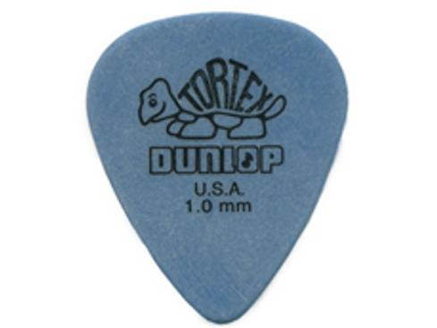 Dunlop Tortex Guitar Picks - 1.0mm - Blue - 12 Pack