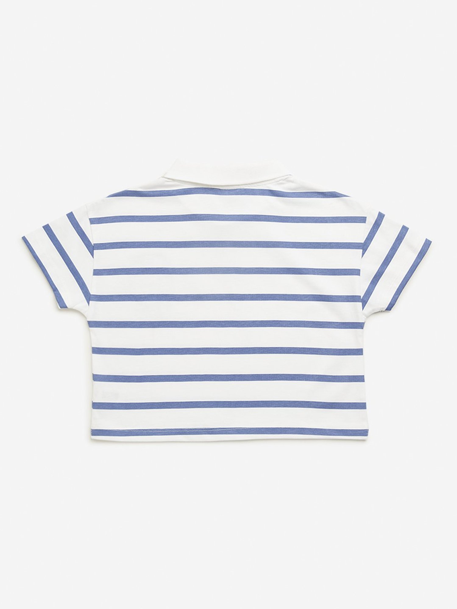 LilPicks Kids Teal Solid Crop Top