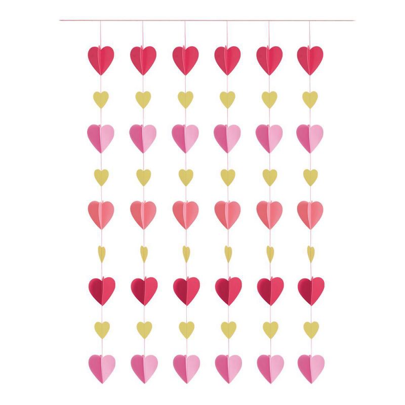 6ct DIY Valentine's Paper Heart Streamer - Spritz™