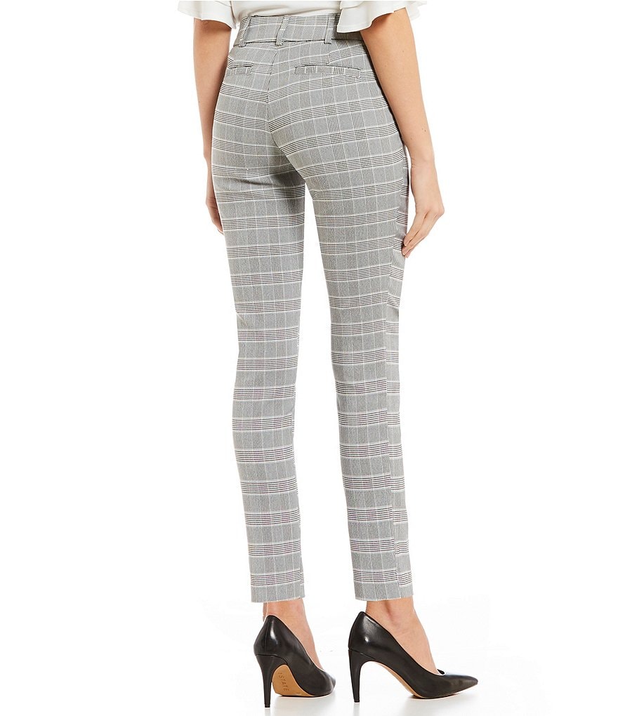 Takara Coordinating Piping-Detailed Menswear Plaid Dress Pants